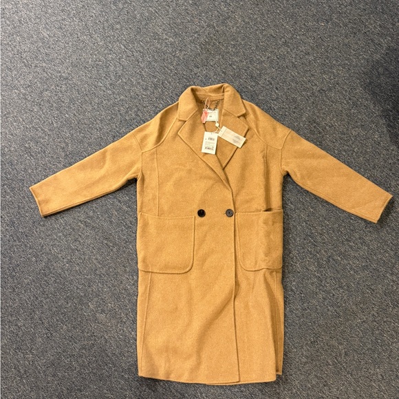 Publisher Double-Breasted Wool Blend Coat - Oat - Picture 1 of 13